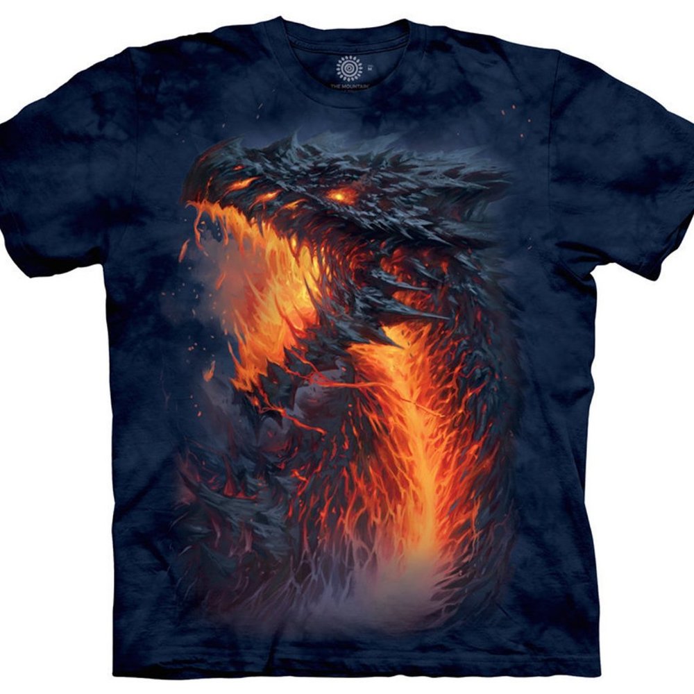 The Mountain Lavaborn Dragon Fire Lava Magma Volcano Molten Rock T-Shirt S-3X